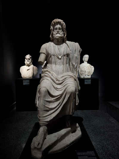 Marble Seated God Statue, Greco-Roman Museum Alexandria