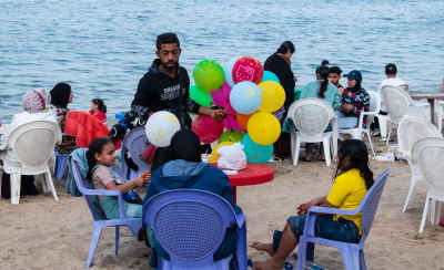 Families at Bahri Beach Waterfront Alexandria