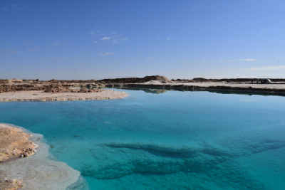 Salt Lakes Turquoise Waters, Siwa Oasis Egypt