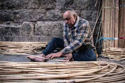 Bamboo Craftsman Working, Darb Al-Ahmar Cairo