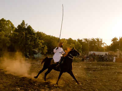 Al-Mermah Horseman with Lance, Qena Upper Egypt