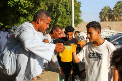 Moulid Al-Nabi Celebration Drinks Distribution, Luxor
