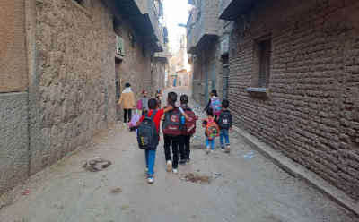 Children Walking to School, Qena Upper Egypt