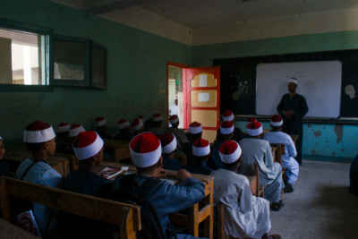 Al-Azhar School Boys in Classroom, Qena Egypt