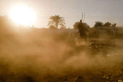 Al-Mirmaah Horseback Riding Dust Cloud, Qena Upper Egypt