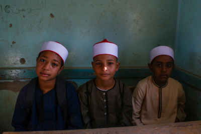 Al-Azhar School Boys in Classroom, Qena Egypt