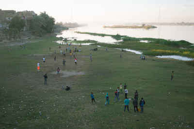 Community Football Field Along the Nile in Qena