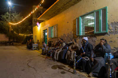Moulid Night Street Gathering with Shisha, Qena