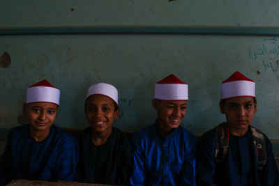 Al-Azhar School Boys in Uniform, Qena Egypt