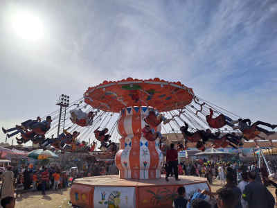 Swing Ride at Moulid Al-Nabi Festival, Qena Egypt