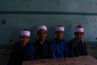 Al-Azhar School Boys in Classroom, Qena Egypt