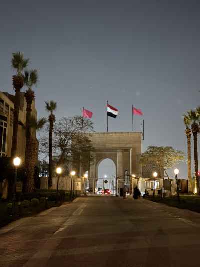 Cairo Opera House Main Entrance Gate at Night