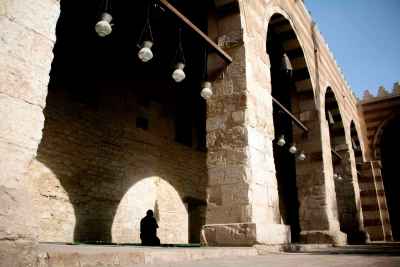 Blue Mosque Cairo – Prayer Scene in Historic Islamic Architecture