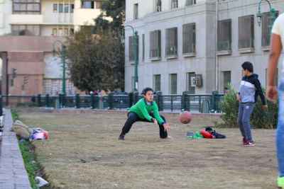 Boys Playing Football in Tahrir Square, Cairo 4