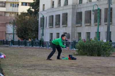 Boys Playing Football in Tahrir Square, Cairo 9