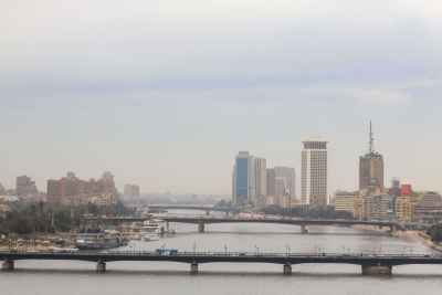 Cairo Nile River Bridges and Skyline View 2