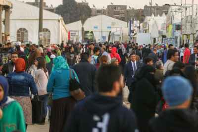 Crowded Walkway at Cairo International Book Fair 2017 2