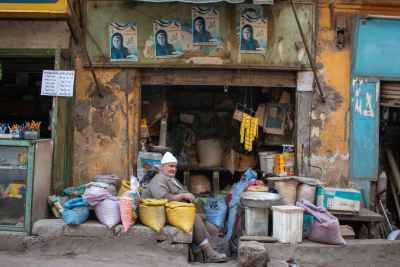Elderly Allaf at Traditional Shop, Al-Ashraf Street Cairo