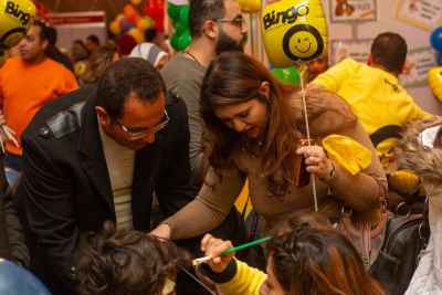 Egyptian Parents with Children at Cairo Indoor Kids Event