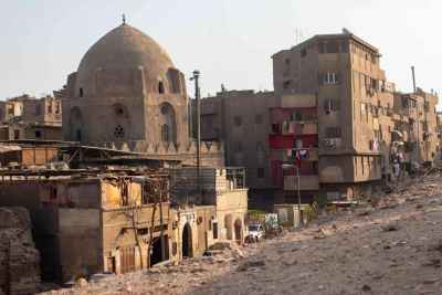 Historic Dome Shrine and Residential Buildings on Al-Ashraf Street in Cairo 2017
