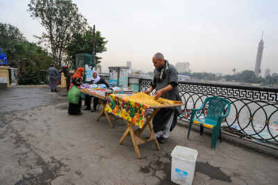Tirmis Street Vendor, Nile Corniche, Cairo Tower