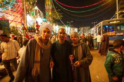 Men in Traditional Galabeyas at Mulid el Sayyeda Zeinab – Cairo 2017