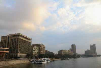 Nile Riverfront Buildings in Cairo