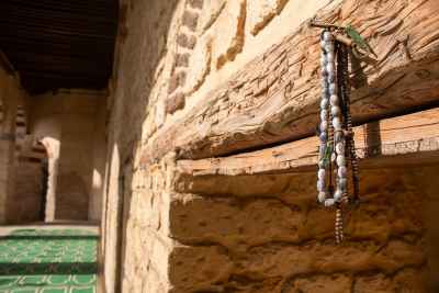 Prayer Beads Hanging inside the Blue Mosque (Amir Aqsunqur Mosque) in Cairo