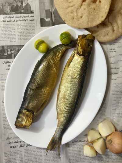 Egyptian Renga Herring with Baladi Bread, Sham El-Nessim