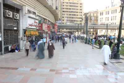 Ramses Square Cairo Street Life Pedestrians Daylight Scene