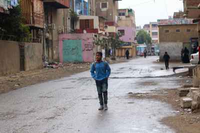 Schoolboy Walking to Class – Cairo, Egypt