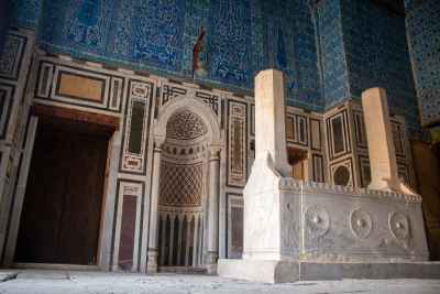 Shrine inside the Blue Mosque (Amir Aqsunqur Mosque) in Cairo 3
