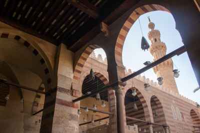 Side View of the Blue Mosque (Amir Aqsunqur Mosque) in Cairo 10