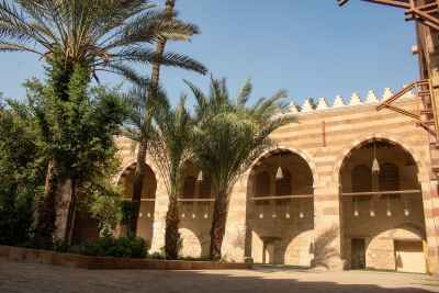 Side View of the Blue Mosque (Amir Aqsunqur Mosque) in Cairo 11
