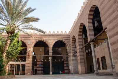 Side View of the Blue Mosque (Amir Aqsunqur Mosque) in Cairo 13