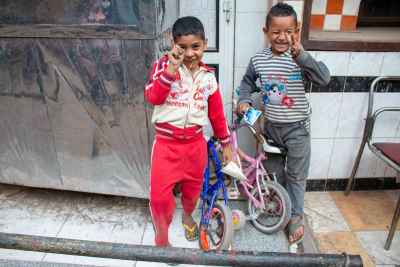 Two Boys with Pink Bicycle, Al-Ashraf Street, Cairo 2017