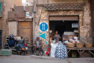 Traditional Neighborhood Grocery Shop on Al-Ashraf Street, Historic Cairo, Egypt (2017)
