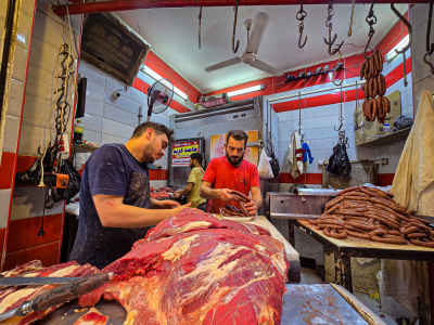 Inside a Traditional Butcher Shop Before Eid