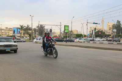 Two Men Riding a Motorcycle – Heliopolis (Masr el Gedida), Cairo