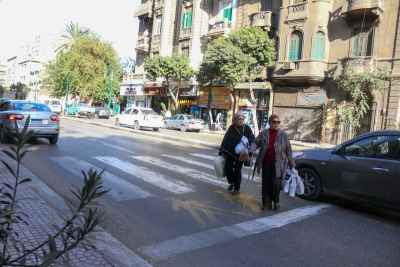 Two Women Crossing Kasr el Aini Street, Cairo