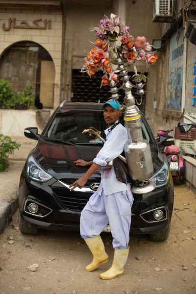 Erk Sous Street Vendor with Decorated Vessel, Cairo
