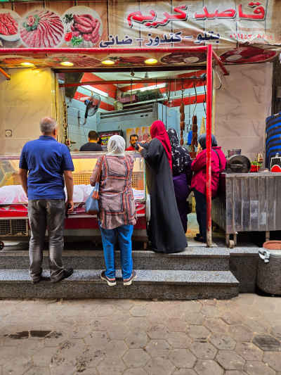 Busy Local Butcher Shop Before Eid