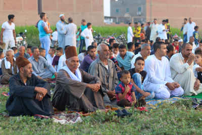 Eid Prayer Outdoor Gathering, Al-Warraq Island Cairo