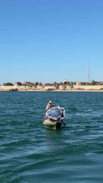 Fisherman on Small Boat, Ismailia Waterfront