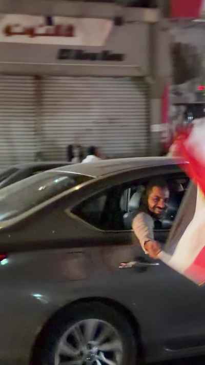 Egyptian Flag Celebration at Tahrir Square Night