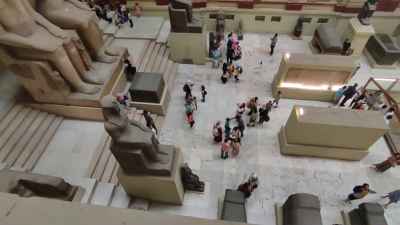 Aerial View of Egyptian Museum Main Hall, Cairo