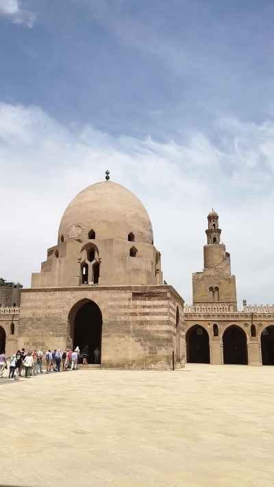 Visitors Entering Ablution Fountain, Ibn Tulun Mosque Cairo