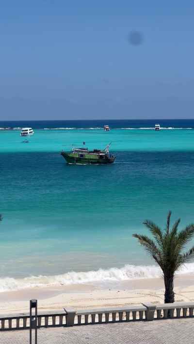 Fishing Boat Anchored in Marsa Matruh Mediterranean Waters