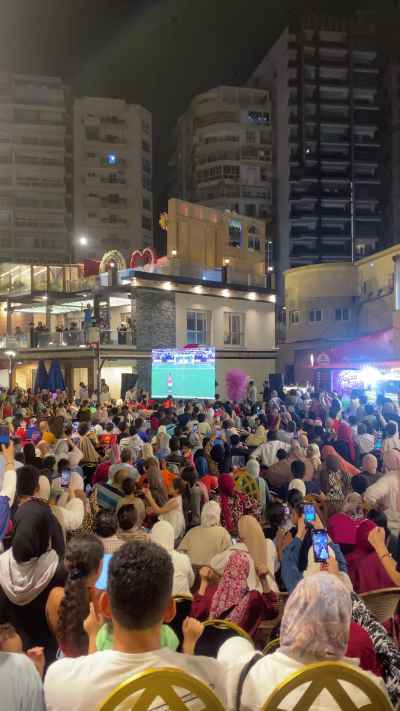 Egyptian Fans Watch World Cup 2026 Outdoor Screening, Alexandria