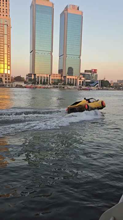 Amphibious Car on Nile River, Zamalek Cairo